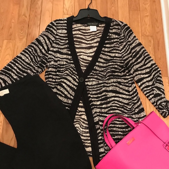 Lightweight Zebra Striped Cardigan - Picture 4 of 6